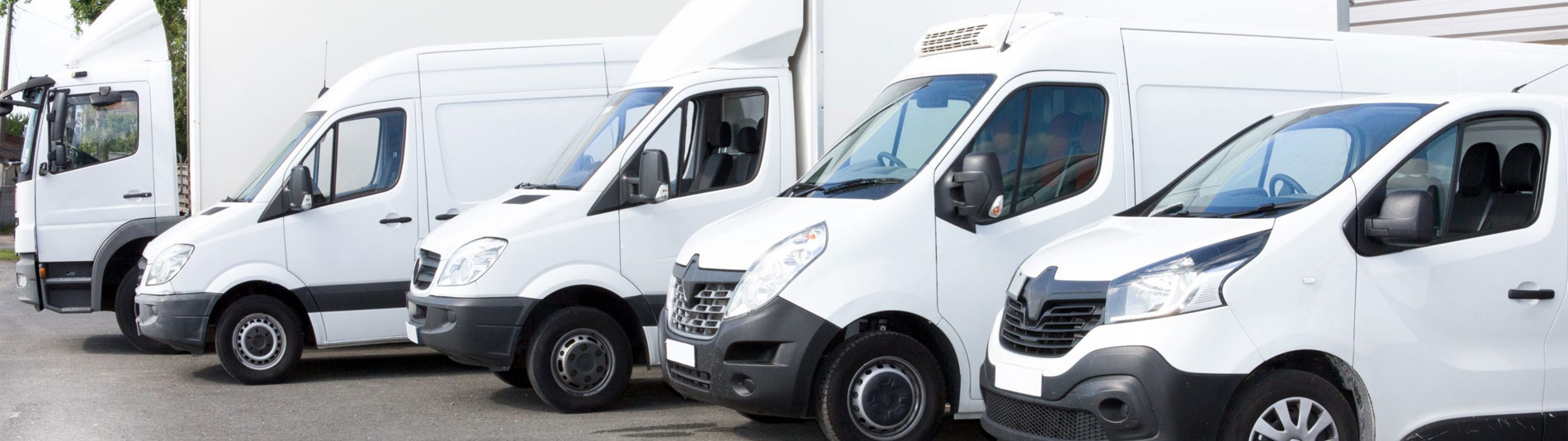 Fleet vans ready for repair